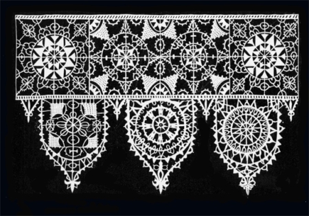 Pattern for Reticella Lace from pattern book of Cesare Vecellio, 1591