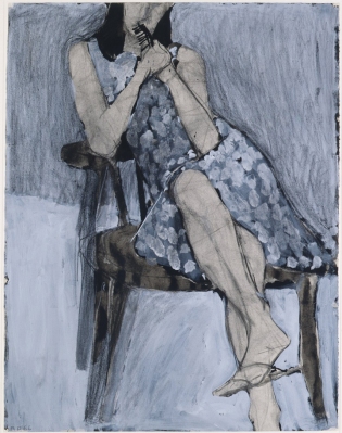 Richard Diebenkorn, Seated Woman No. 44, 1966 Watercolor, charcoal, gouache and crayon Courtesy Fine Arts Study Collection, University at Albany, State University of New York  